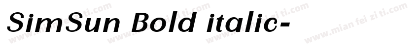 SimSun Bold italic字体转换